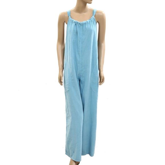 Free People We The Free Freebird Cord Jumpsuit Wide Leg Cotton Cozy S New 284589 - Picture 5 of 8